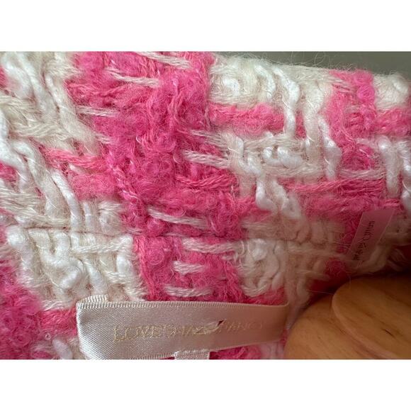 Love Shack Fancy Asryn Coat in Majestic Pink Tweed Size Large - Picture 11 of 16